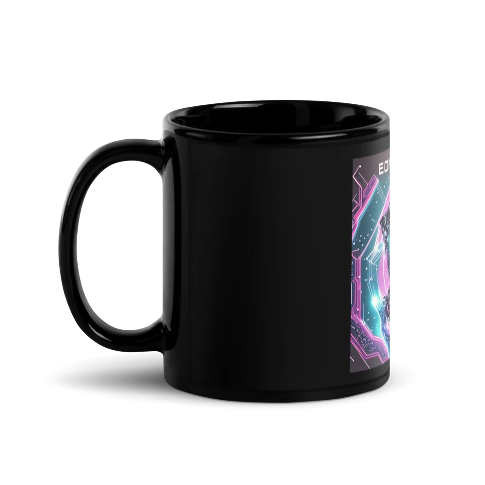 Cosmic Heartbeat Black Mug